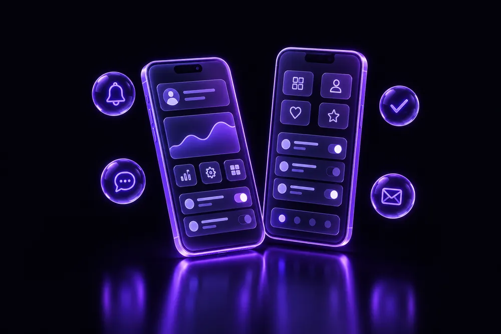 Due smartphone con interfacce di app