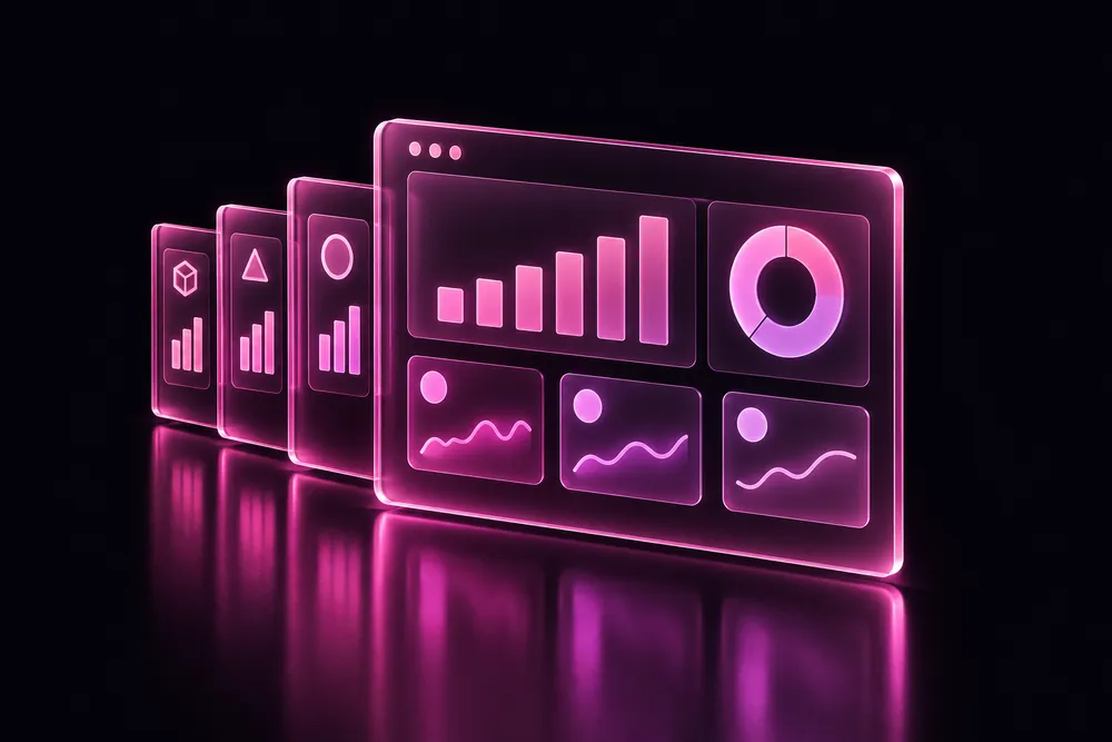 Dashboard di un gestionale con grafici